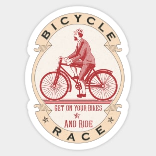 Vintage Bicycle Racer Sticker